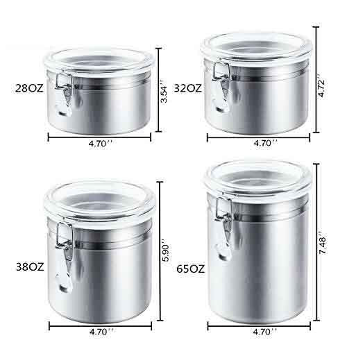 CANISTER SET 4 PCS STEEL
