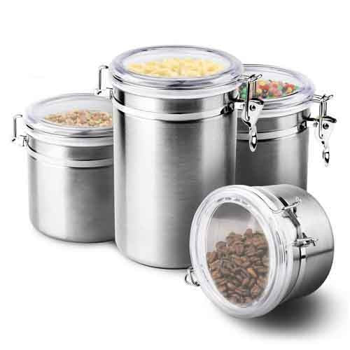 CANISTER SET 4 PCS STEEL