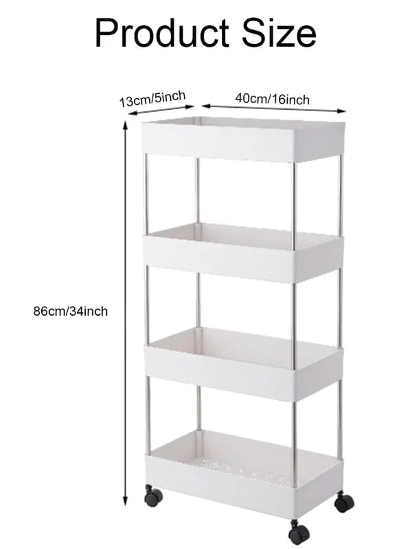 HOT SELLING MOVEABLE 4 TIER SLIM TROLLEY - ( Limited Time Offer! )