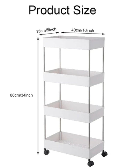 HOT SELLING MOVEABLE 4 TIER SLIM TROLLEY - ( Limited Time Offer! )
