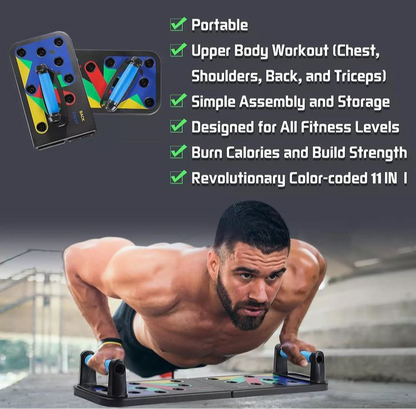 9 in 1 Body Building Push Up Rack for Men and Women, Workout Board Exercise Stand, Home Gym Dips Stand, Multifunction Push Up Rack
