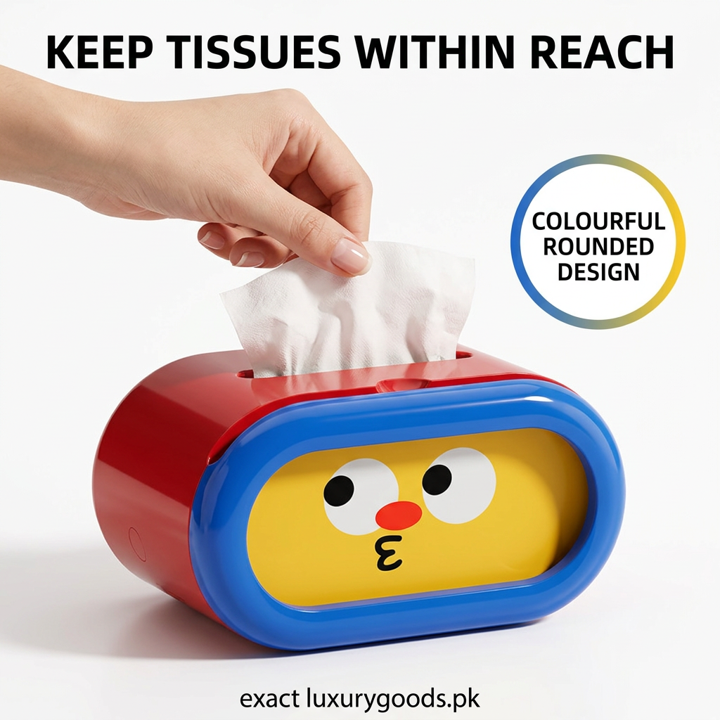 Close-up of tissue dispensing from the top slot