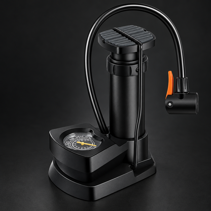 Foot air pump pressure gauge detail