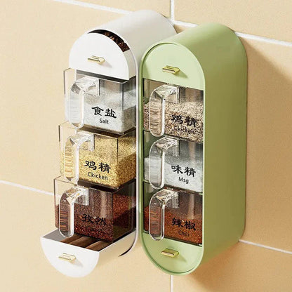 3in1 ACRYLIC WALL MOUNTED SPICE BOX