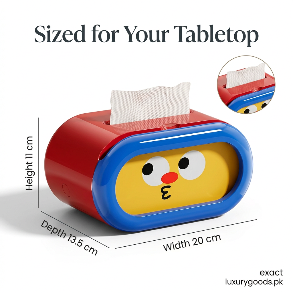 Expression tissue box dimensions 20 by 13.5 by 11 cm