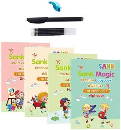 MAGIC BOOK PACK OF 4 PCS WITH 10 REFILL