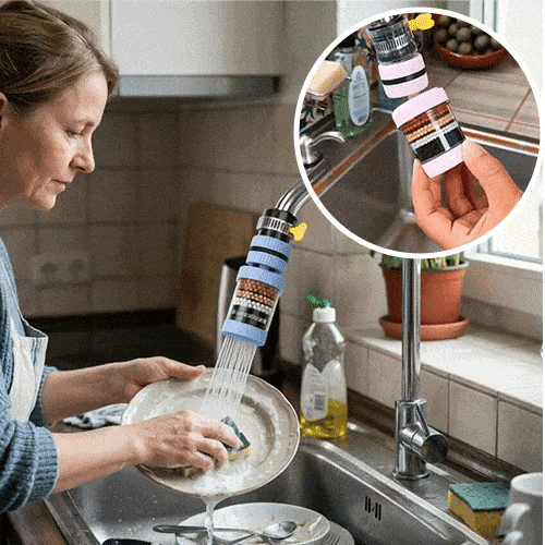 ROTATABLE 6 LAYER FAUCET FILTER